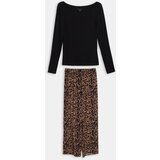Sinsay Viskozna pidžama s leopard uzorkom | shoptok.hr