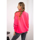 Kesi Sweatshirt with zipper and pockets in pink neon color | shoptok.hr