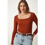  Women's Tile Square Collar Corduroy Knitted Blouse | Shoptok.si