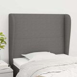  Uzglavlje s ušima tamnosivi 93x23x118/128 cm od tkanine Cijene