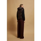 Marisse Brown Quilted Hooded Vest | Shoptok.si