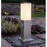  Brilagi - Spoljašnja lampa sa 2 SCHUKO utičnice NOVA 1xE27/15W/230V 40 cm IP44 hrom | Eponuda.com