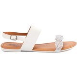 Shelvt White sandals with a glitter strap | Shoptok.si