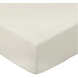 Bež plahta s gumom od pamučnog perkala 90x190 cm Cotton Percale –