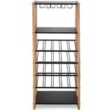 YES EVERYDAY Crna/u prirodnoj boji metalna vitrina za vino broj boca 20 kom, 50x122x35 cm Isaac – | shoptok.hr