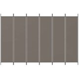Sobna pregrada s 6 panela antracit 300x200 cm od tkanine | shoptok.hr