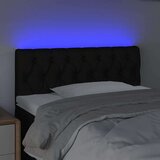 vidaXL LED uzglavlje crno 100 x 7 x 78/88 cm od tkanine | shoptok.hr