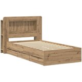  Krevetna konstrukcija s pohranom i uzglavljem Hrast artisan | shoptok.hr