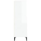  Visoka komoda sjajna bijela 60x36x110 cm od konstruiranog drva | shoptok.hr