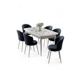 Hanah home trpezarijski set, 7 dijelova, Teget Slike