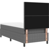 vidaXL Postelja z vzmetnico in LED lučko Siva 100x200 cm Žametna tkanina | Shoptok.si