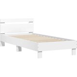 Okvir za krevet s uzglavljem i LED svjetlima bijeli 75x190 cm | shoptok.hr