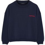 Trendyol Navy Blue Embroidery Raised Sweatshirt | Shoptok.si