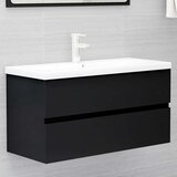 Ormarić za umivaonik crni 90 x 38,5 x 45 cm konstruirano drvo | shoptok.hr