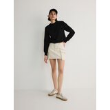 Reserved - Majica s ukrasnim naborima na ramenima - crno | shoptok.hr