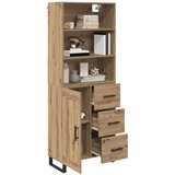  Visok predalnik Umetni hrast 69,5 x 34 x 180 cm Konstruiran les, (5000107959) | Shoptok.si