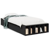 Furnova Posteljni okvir črn 90x200 cm inženirski les, (21936573) | Shoptok.si