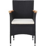  5-dijelni vrtni blagovaonski set od poliratana crni | shoptok.hr