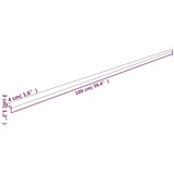 vidaXL Kotna zaščita 2 kosa rumena in črna 4x3x100 cm PU | Shoptok.si