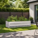  Povišeni vrtni krevet Srebrna 100 x 40 x 24 cm cinkani | shoptok.hr