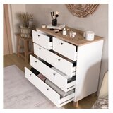 Hanah home komoda s ladicama, bijela Slike