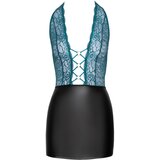 Cottelli čipkasta čipkasta obleka s čipko in svetlečimi dodatki (črno-zelena) | Shoptok.si