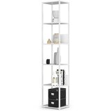 AKORD Regal V Loft Slogu Iz Kovine, Bela, (5000332557) | Shoptok.si