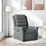 vidaXL Masažni naslanjač temno sivo blago | Shoptok.si