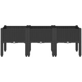  Vrtna sadilica s nogama crna 120 x 40 x 42 cm PP | shoptok.hr