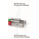 Swissten kabel USB/Lightning, platneni, 3A, 2m, srebrni | shoptok.hr