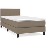 Maison Chic Box spring postelja - Vzmetna postelja z vzmetnico taupe 90x190 cm blago SL19344, (21885195) Cene