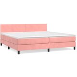 Maison Chic Box spring postelja - Vzmetna postelja z vzmetnico roza 200x200 cm žamet SL16147, (21883378) | Shoptok.si