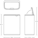 Brabantia Koš za dotik Bo 2 x 30 L. - Platinum | Shoptok.si