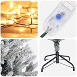  Umjetno božićno drvce s nogom 180 cm 300 LED lampica - Bijela 180 cm s LED svjetlima | shoptok.hr