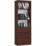AKORD Regal, 3 Predali In 2 Polici, Wenge, (5000332549) Cene