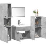 Maison Chic Kopalniško pohištvo - Kopalniški sestavi 5 kosa betonsko sive barve konstruiran les, (21787377) | Shoptok.si