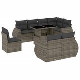  The Living Store Vrtna sedežna garnitura 9-delna z blazinami siv poli ratan - Vrtna Sedežna Garniture, (21461043) | Shoptok.si