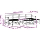  Set lounge namještaja za vrt 7 pcs Vosak Smeđa Masivna borovina - Vosak smeđa | shoptok.hr