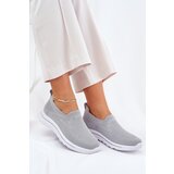 EVENTO Boto Women's Fabric Slip-On Sneakers Gray Adiora | ePonuda.com