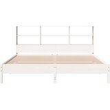 vidaXL Krevet s regalom z knjige bez madraca bijeli 180x200cm borovina | shoptok.hr