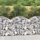 vidaXL Gabionska košara s lukom 100 x 50 x 80/100 cm pocinčano željezo Cijene