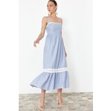 Trendyol Blue Waist Opening Guipure Detailed Maxi Woven Dress | shoptok.hr