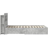  Okvir kreveta s pohranom s uzglavljem Betonska siva 80 x 200 cm | shoptok.hr