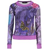 Desigual Horse ženski pulover s okruglim izrezom ljubičasti Slike