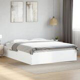 Maison Chic Posteljni okvir - Dvoposteljna postelja - Zakonska postelja bel 160x200 cm inženirski les-J2949, (21760628) | Shoptok.si