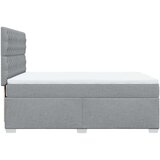 vidaXL Krevet box spring s madracem svjetlosivi 140x200 cm od tkanine | shoptok.hr