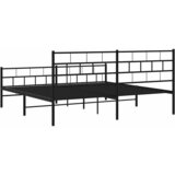  Metalni okvir kreveta uzglavlje i podnožje crni 193x203 cm | Eponuda.ba