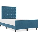 vidaXL Postelja Temno modra 120x200 cm Žamet | Shoptok.si