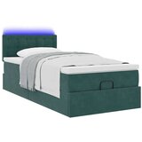 vidaXL Otomanski posteljni okvir z vzmetnico zelen 80x200 cm žamet, (21609193) | Shoptok.si