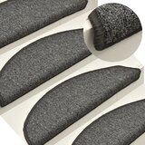  Prostirke za stepenice 15 kom 56x17x3 cm tamno sive poluokrugle | shoptok.hr